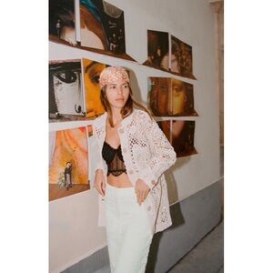 Zara-Crochet Cardigan-Size Small